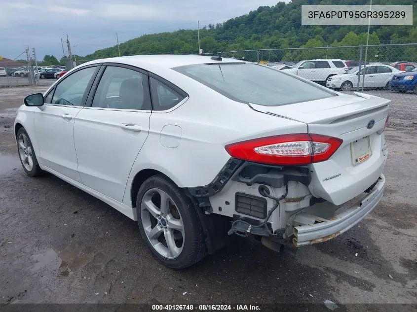 2016 Ford Fusion Se VIN: 3FA6P0T95GR395289 Lot: 40126748