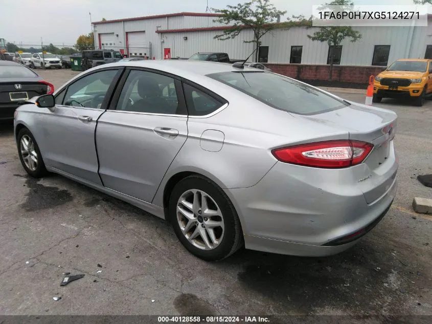 1FA6P0H7XG5124271 2016 Ford Fusion Se