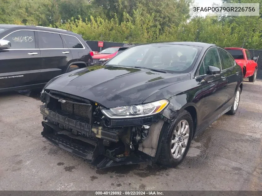 2016 Ford Fusion S VIN: 3FA6P0G79GR226756 Lot: 40129892