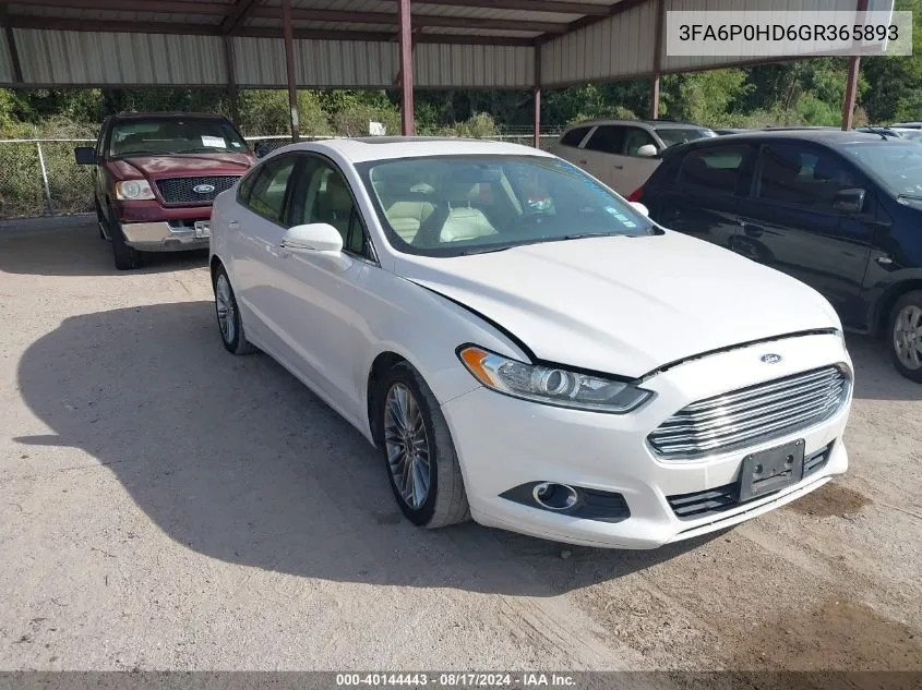 3FA6P0HD6GR365893 2016 Ford Fusion Se