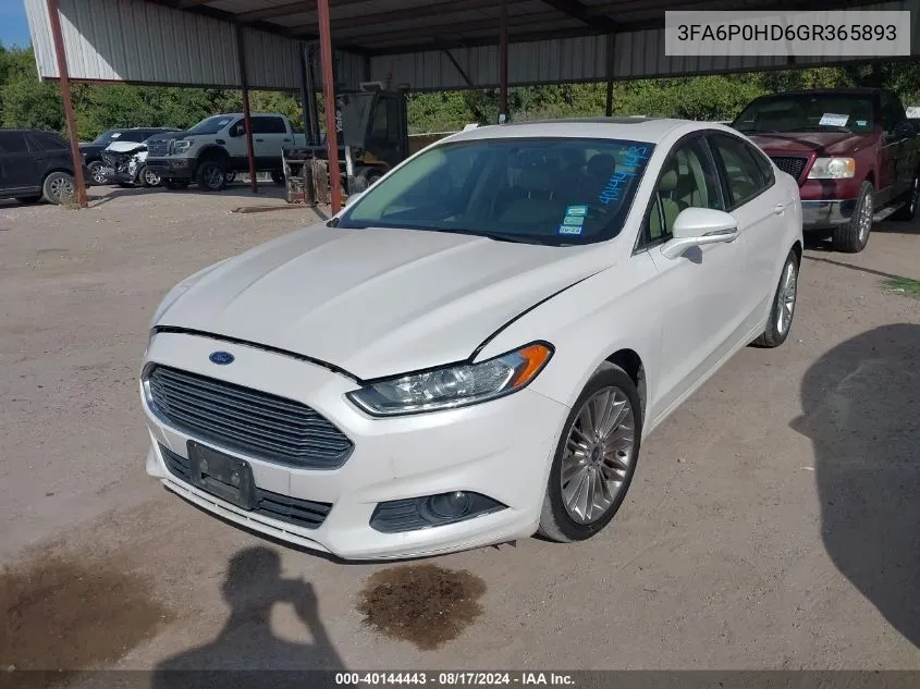 3FA6P0HD6GR365893 2016 Ford Fusion Se