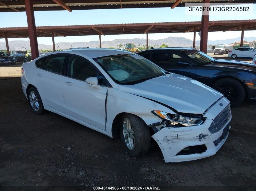 2016 Ford Fusion Se VIN: 3FA6P0H73GR206582 Lot: 40144986