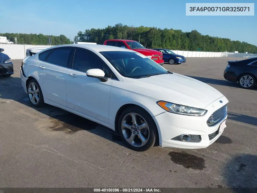 2016 Ford Fusion S VIN: 3FA6P0G71GR325071 Lot: 40150396