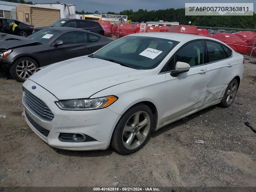 2016 Ford Fusion S VIN: 3FA6P0G77GR363811 Lot: 40162819