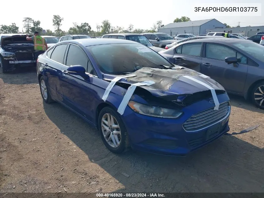 3FA6P0HD6GR103775 2016 Ford Fusion Se