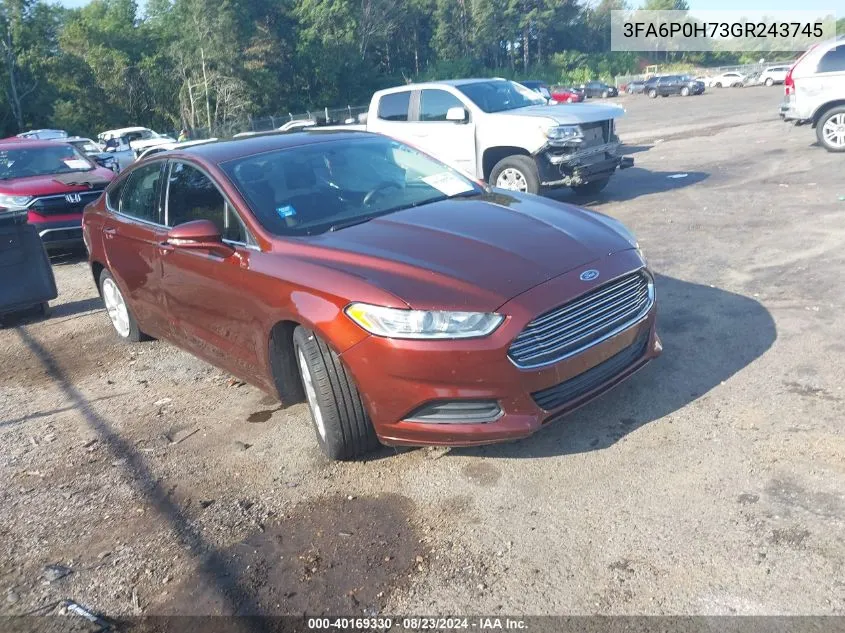 3FA6P0H73GR243745 2016 Ford Fusion Se