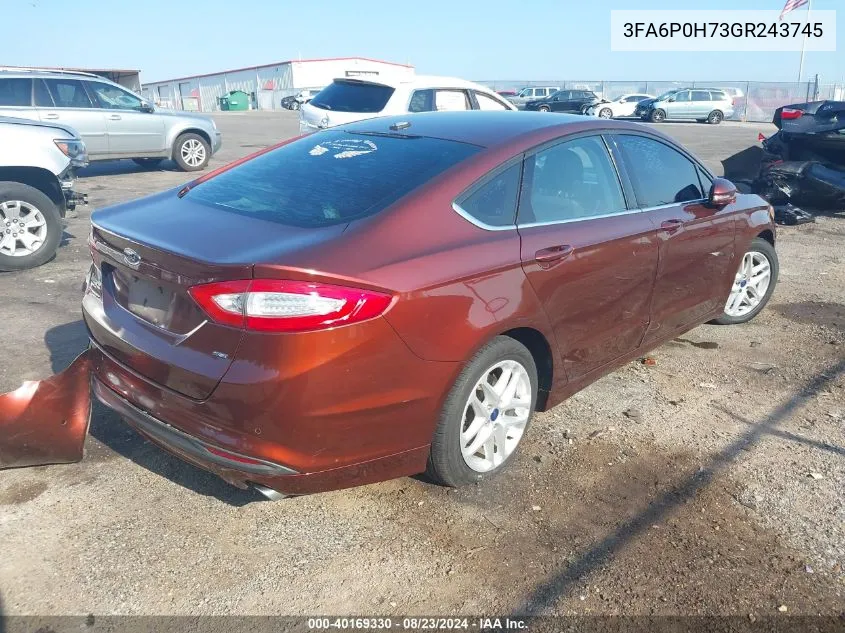 3FA6P0H73GR243745 2016 Ford Fusion Se