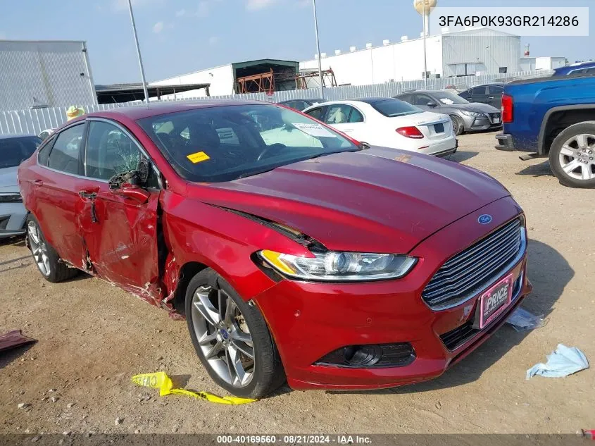 3FA6P0K93GR214286 2016 Ford Fusion Titanium