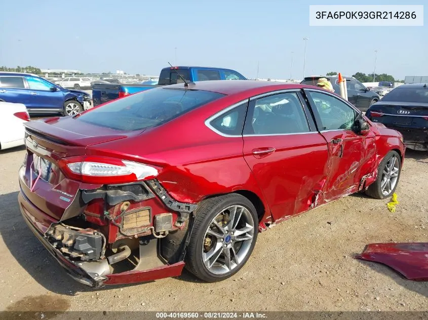 3FA6P0K93GR214286 2016 Ford Fusion Titanium