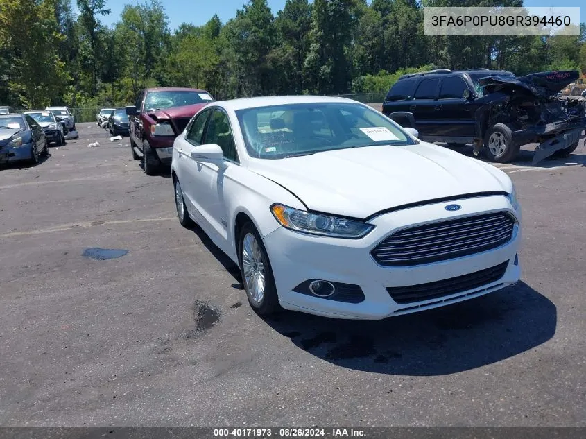 2016 Ford Fusion Energi Se Luxury VIN: 3FA6P0PU8GR394460 Lot: 40171973