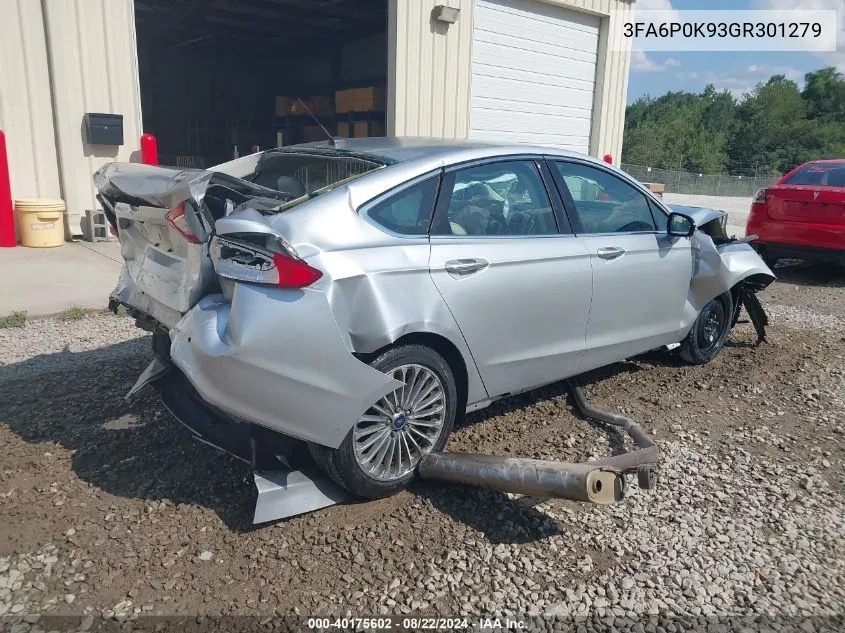 2016 Ford Fusion Titanium VIN: 3FA6P0K93GR301279 Lot: 40175602