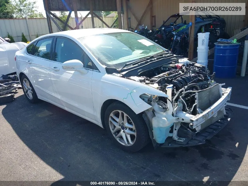 3FA6P0H70GR260289 2016 Ford Fusion Se