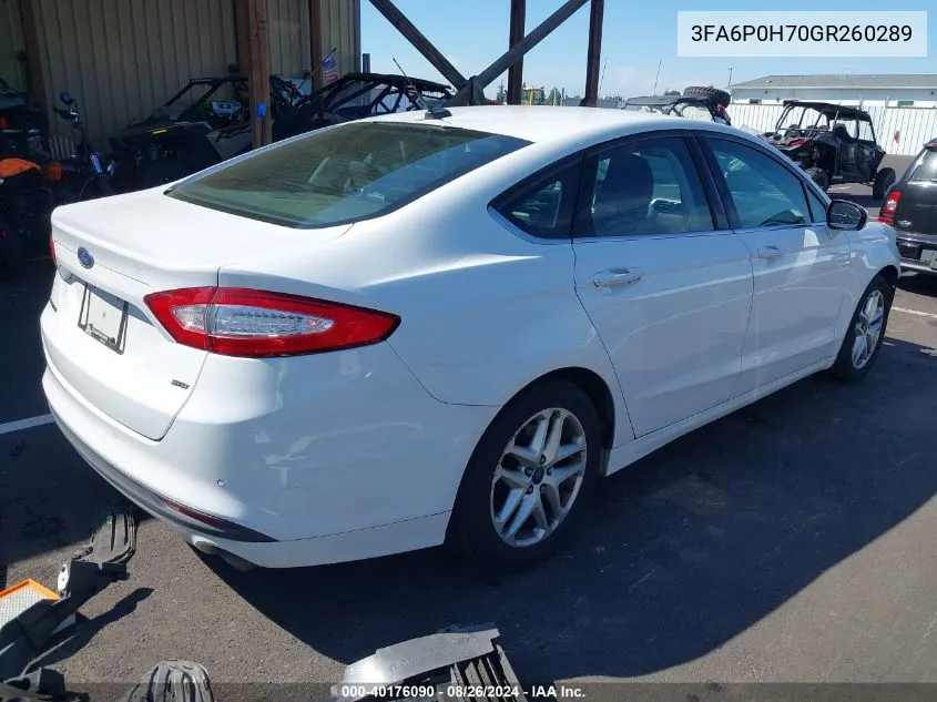 3FA6P0H70GR260289 2016 Ford Fusion Se