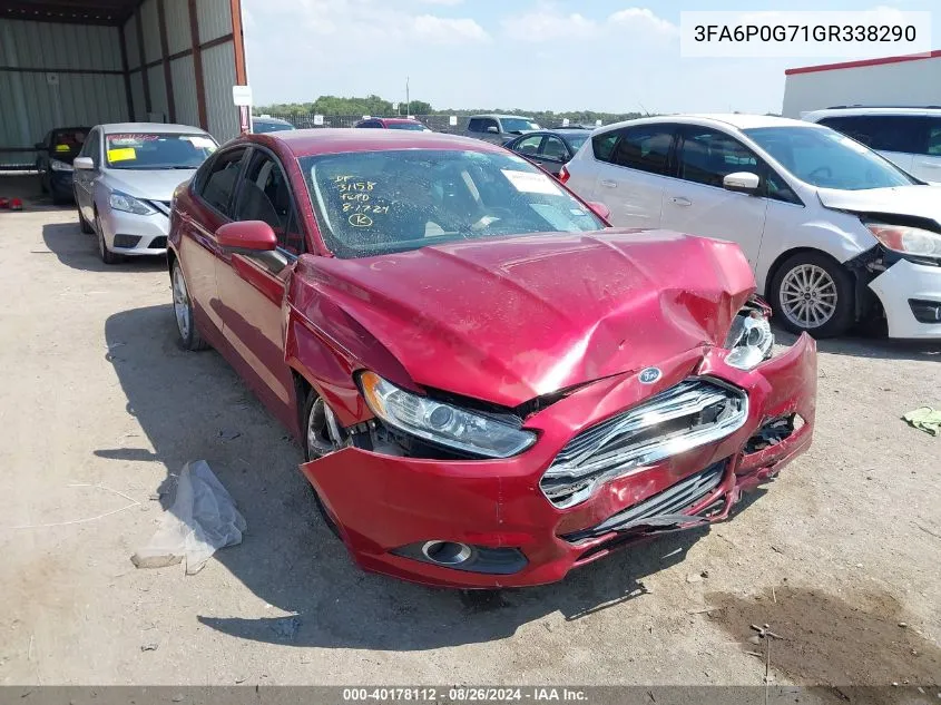 2016 Ford Fusion S VIN: 3FA6P0G71GR338290 Lot: 40178112