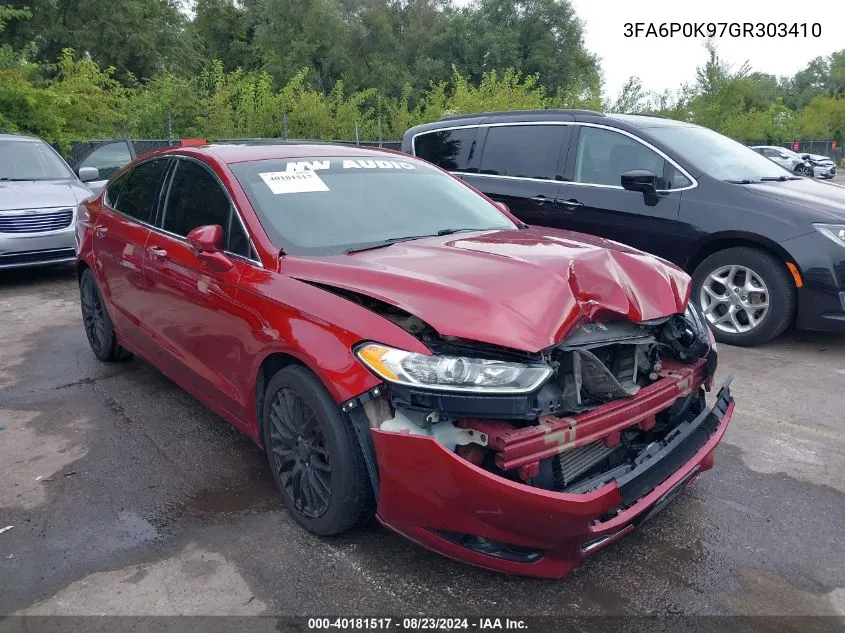 2016 Ford Fusion Titanium VIN: 3FA6P0K97GR303410 Lot: 40181517