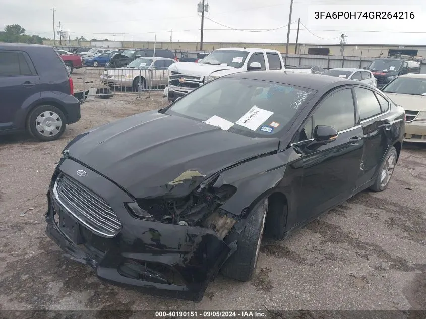 3FA6P0H74GR264216 2016 Ford Fusion Se