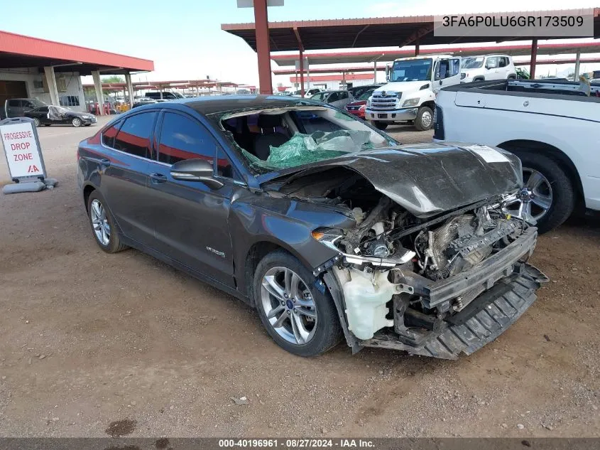 2016 Ford Fusion Hybrid Se VIN: 3FA6P0LU6GR173509 Lot: 40196961