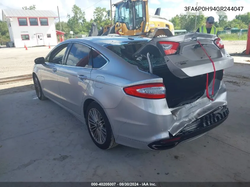 3FA6P0H94GR244047 2016 Ford Fusion Se