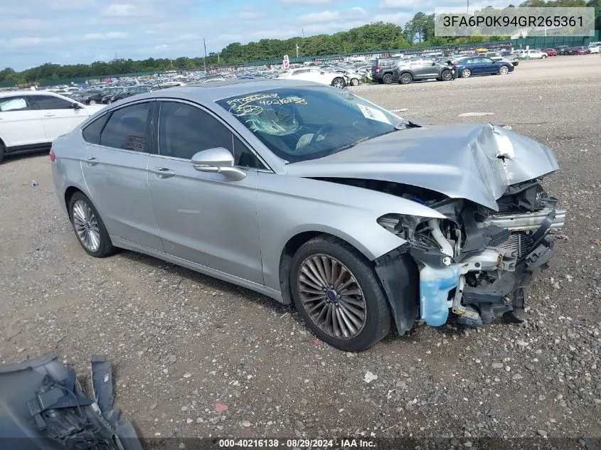 3FA6P0K94GR265361 2016 Ford Fusion Titanium