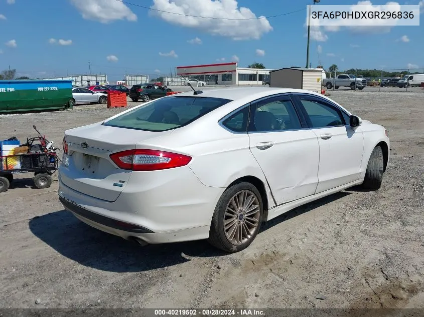 3FA6P0HDXGR296836 2016 Ford Fusion Se