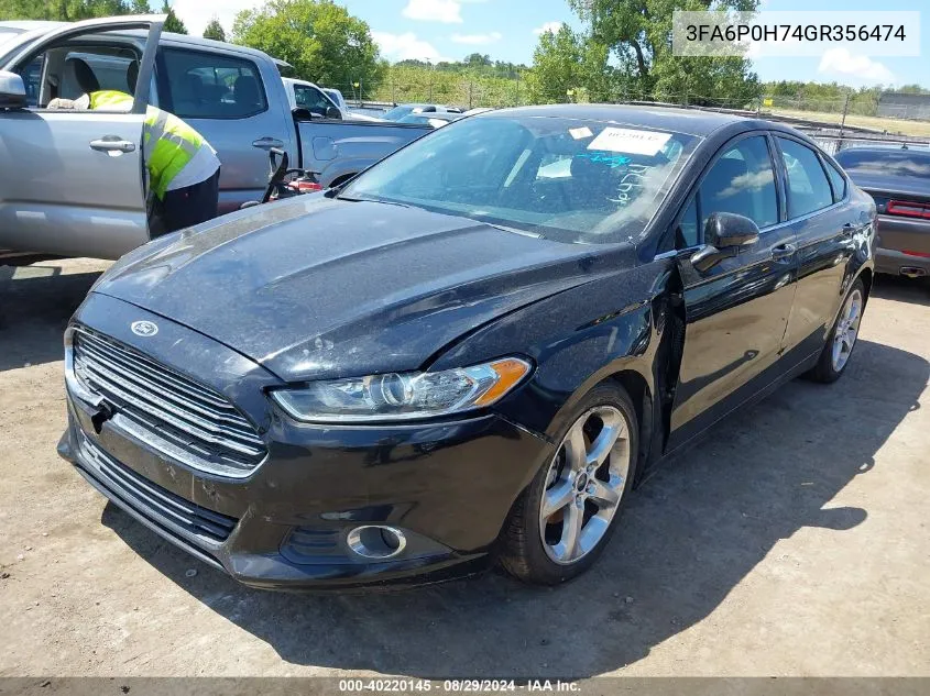 3FA6P0H74GR356474 2016 Ford Fusion Se