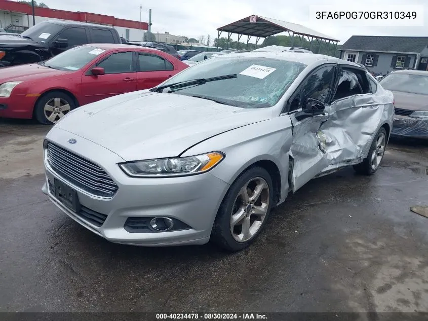 2016 Ford Fusion S VIN: 3FA6P0G70GR310349 Lot: 40234478