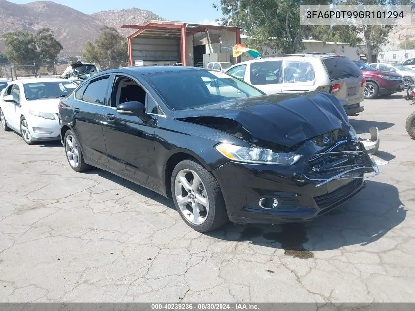 2016 Ford Fusion Se VIN: 3FA6P0T99GR101294 Lot: 40239236