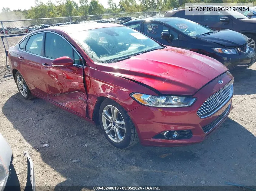 3FA6P0SU9GR194954 2016 Ford Fusion Energi Titanium