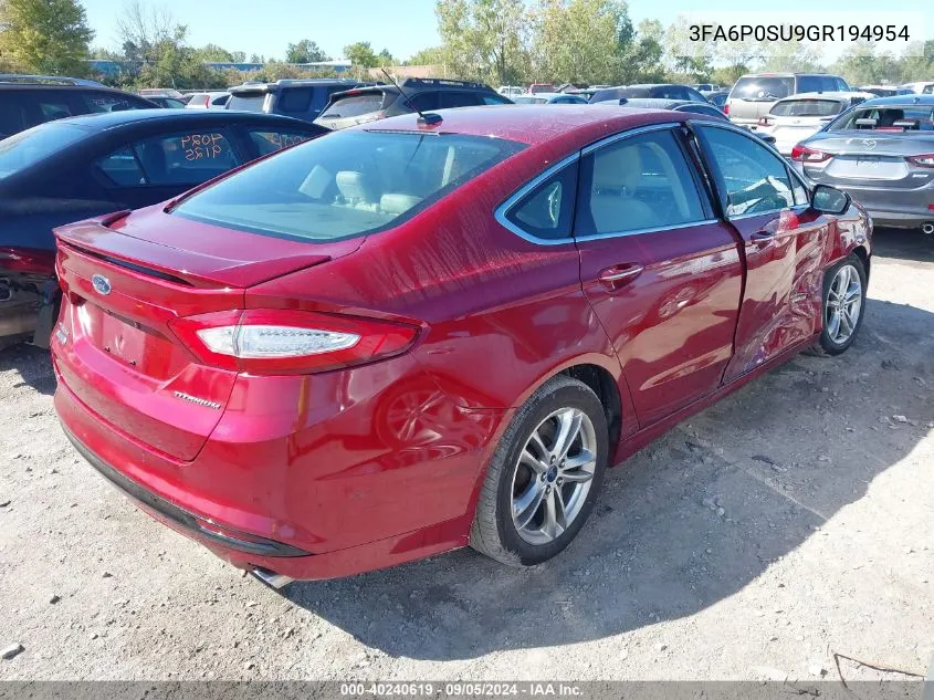 3FA6P0SU9GR194954 2016 Ford Fusion Energi Titanium