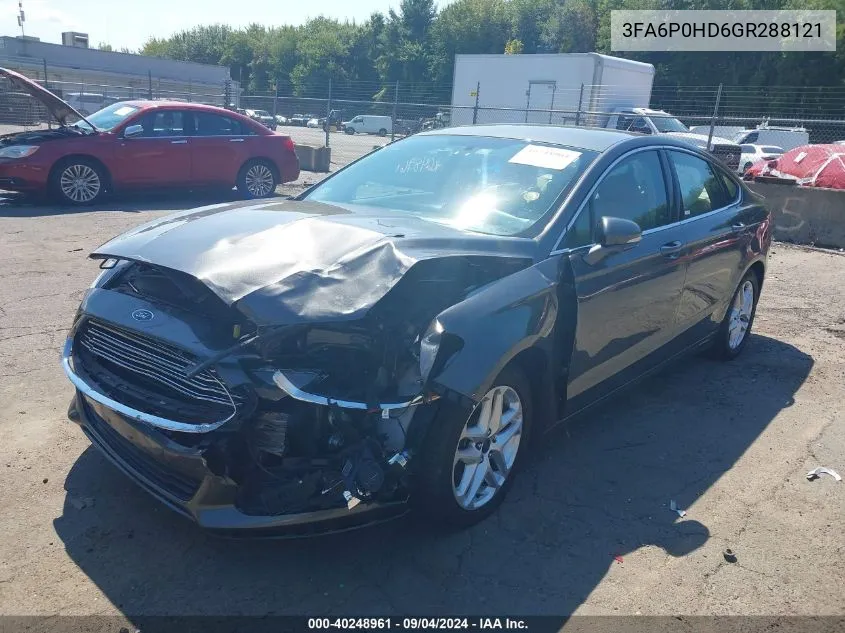 2016 Ford Fusion Se VIN: 3FA6P0HD6GR288121 Lot: 40248961