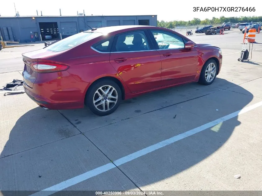 2016 Ford Fusion Se VIN: 3FA6P0H7XGR276466 Lot: 40250996