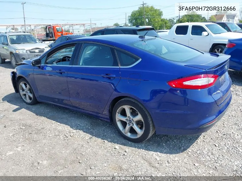 3FA6P0H72GR312666 2016 Ford Fusion Se