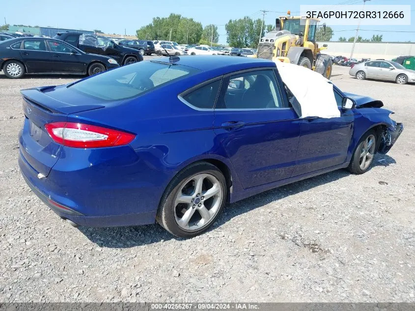 3FA6P0H72GR312666 2016 Ford Fusion Se