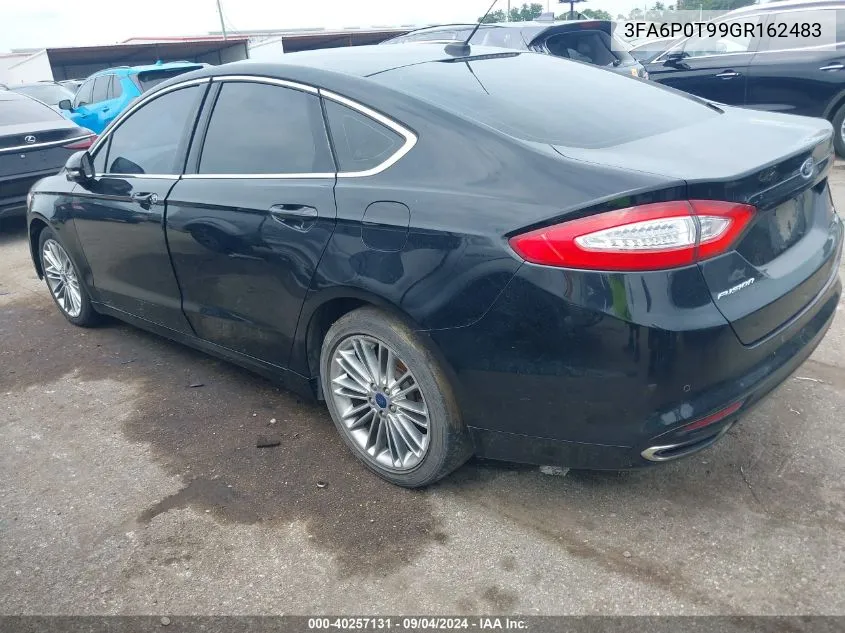 2016 Ford Fusion Se VIN: 3FA6P0T99GR162483 Lot: 40257131