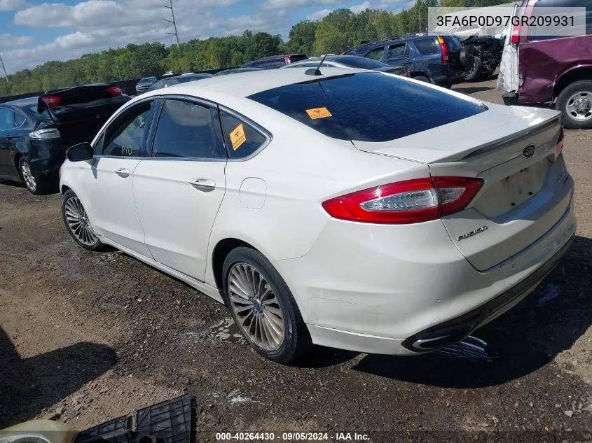 2016 Ford Fusion Titanium VIN: 3FA6P0D97GR209931 Lot: 40264430