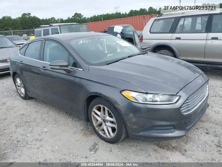 2016 Ford Fusion Se VIN: 3FA6P0H75GR233721 Lot: 40264694