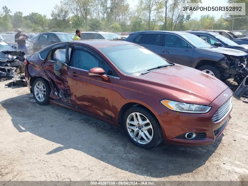 3FA6P0HD5GR352892 2016 Ford Fusion Se