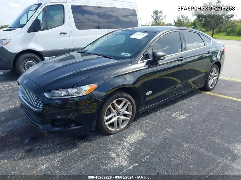 2016 Ford Fusion Se VIN: 3FA6P0H7XGR295258 Lot: 40269226