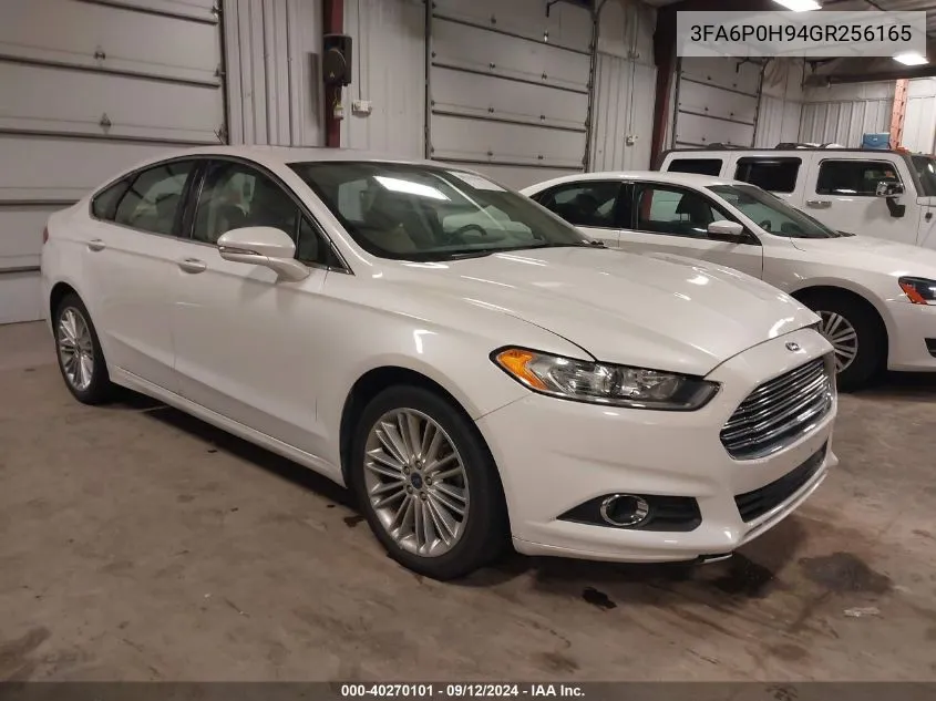 2016 Ford Fusion Se VIN: 3FA6P0H94GR256165 Lot: 40270101