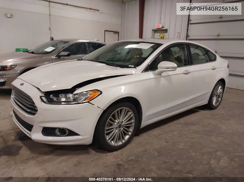 2016 Ford Fusion Se VIN: 3FA6P0H94GR256165 Lot: 40270101