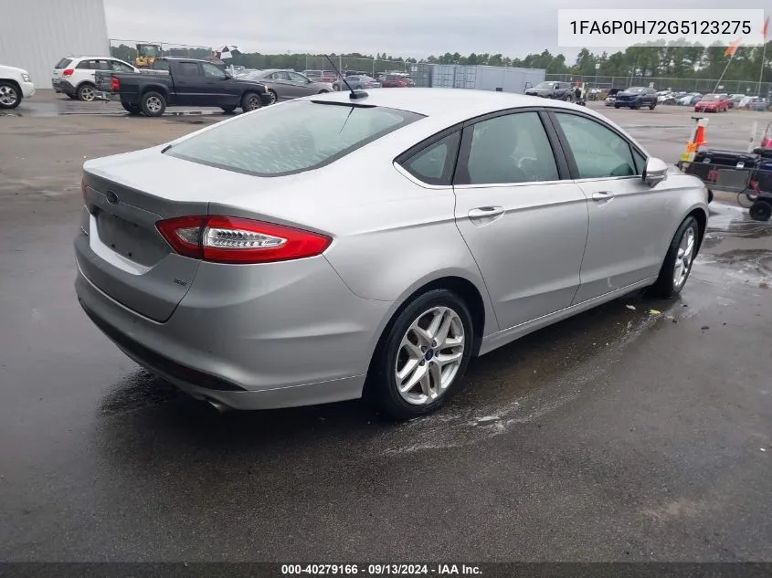 1FA6P0H72G5123275 2016 Ford Fusion Se