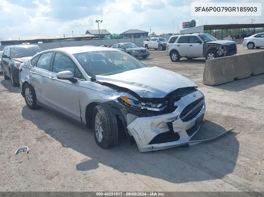 2016 Ford Fusion S VIN: 3FA6P0G79GR185903 Lot: 40281917