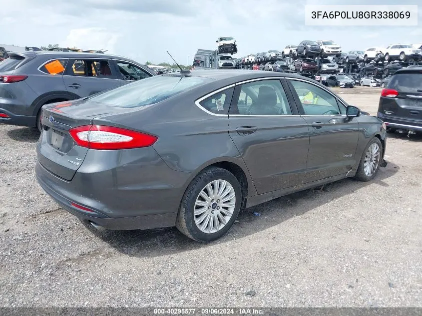 2016 Ford Fusion Hybrid Se VIN: 3FA6P0LU8GR338069 Lot: 40295577