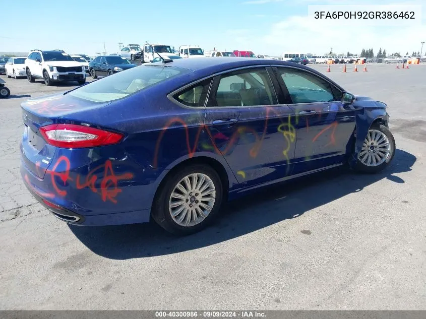 3FA6P0H92GR386462 2016 Ford Fusion Se