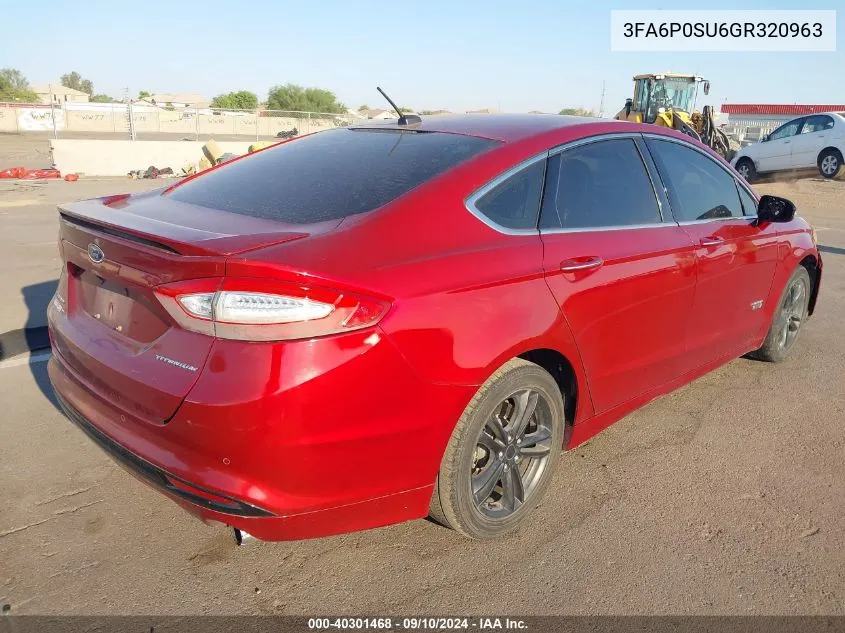 3FA6P0SU6GR320963 2016 Ford Fusion Energi Titanium Phev