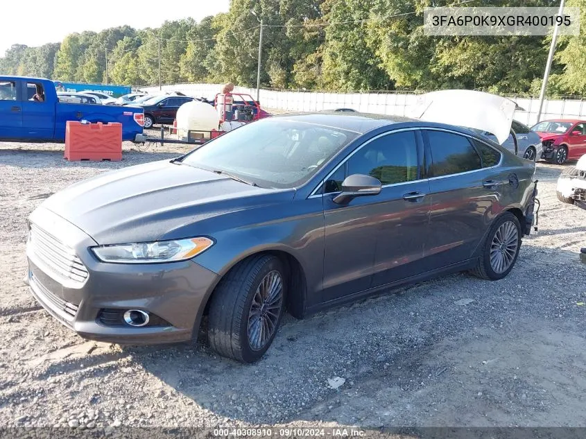 3FA6P0K9XGR400195 2016 Ford Fusion Titanium