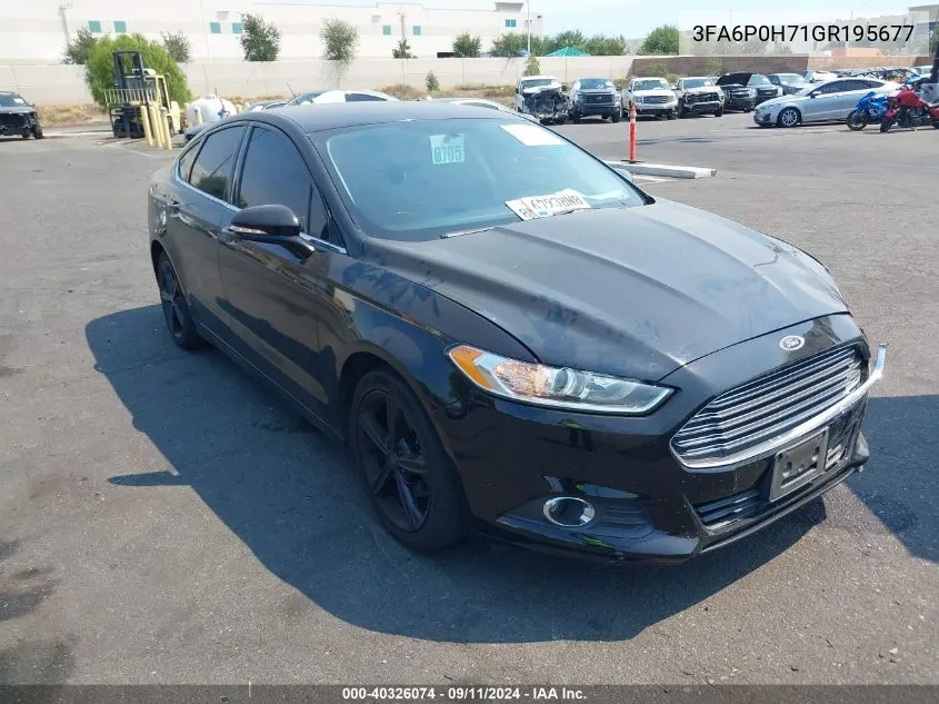 3FA6P0H71GR195677 2016 Ford Fusion Se