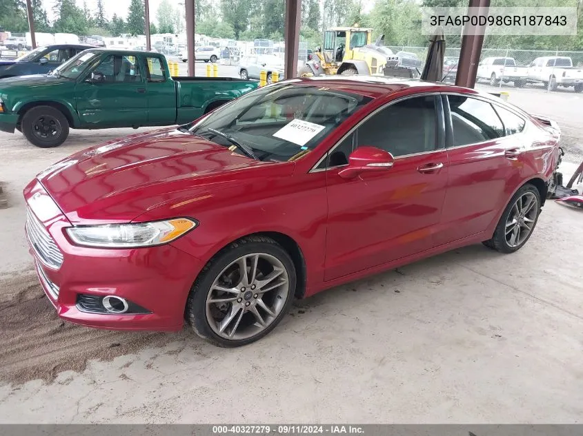 3FA6P0D98GR187843 2016 Ford Fusion Titanium