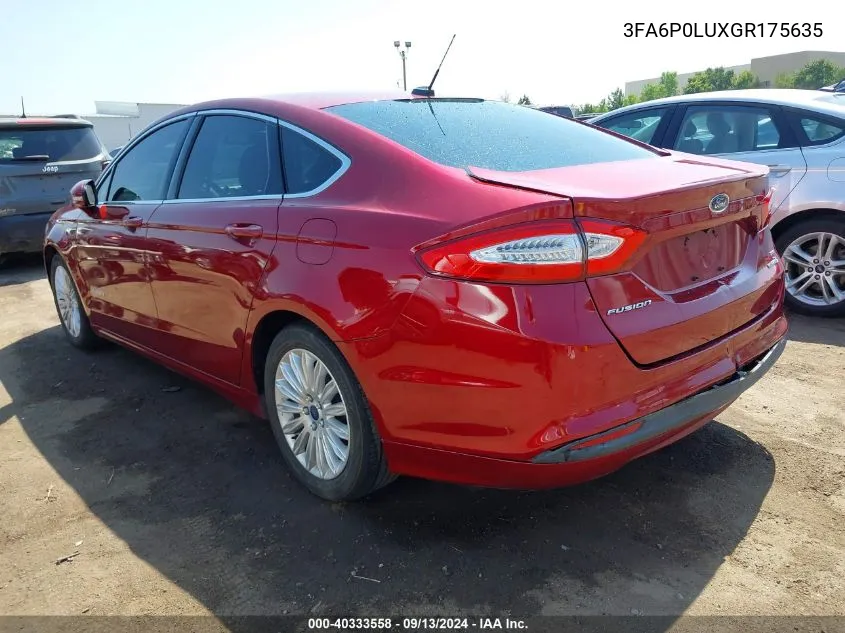 2016 Ford Fusion Hybrid Se VIN: 3FA6P0LUXGR175635 Lot: 40333558