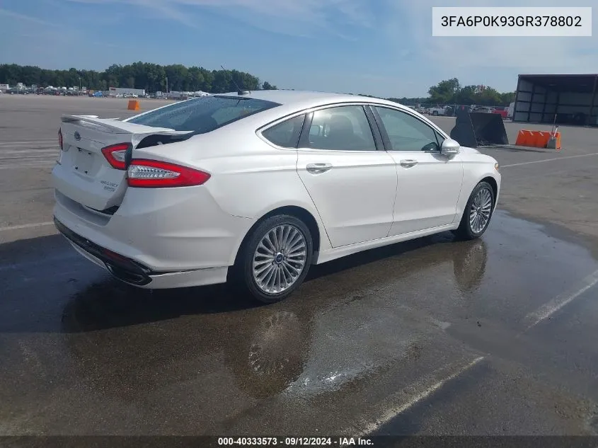 3FA6P0K93GR378802 2016 Ford Fusion Titanium